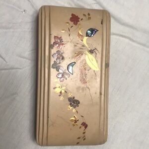 Vintage Japanese laquer and metal box.